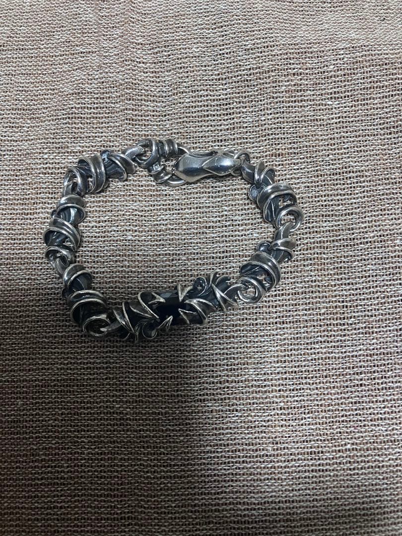 シルバー925 ブレスレットオニキス フローラル アラベスクブレス　＊おまけ付き