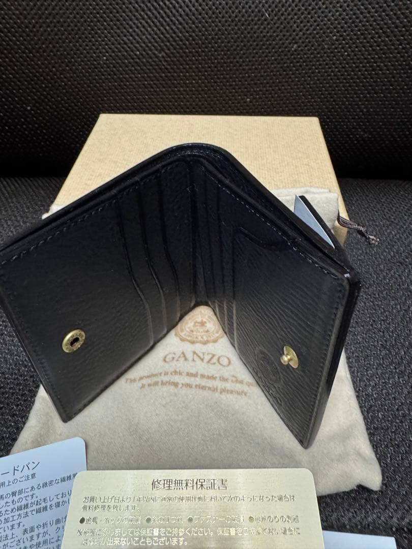 v*n様 【未使用】ganzo大阪店限定ダブルホックウォレット　シェルコードバン