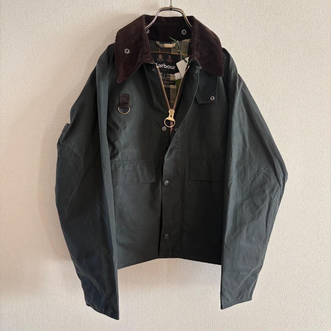 未使用 Barbour SPEY WAX ジャケット セージ L バブアー ②
