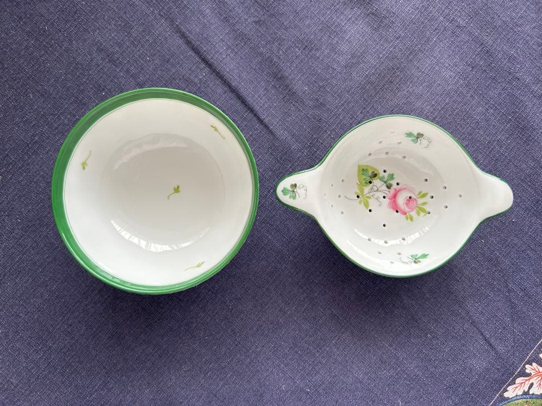 新品　ヘレンド　ウィーンの薔薇　ティーストレーナー&ボウル　茶漉し