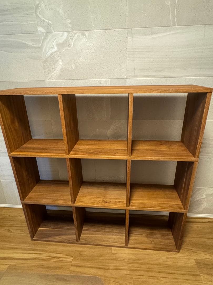 無印良品　スタッキングシェルフセット・３段×３列・ウォールナット材