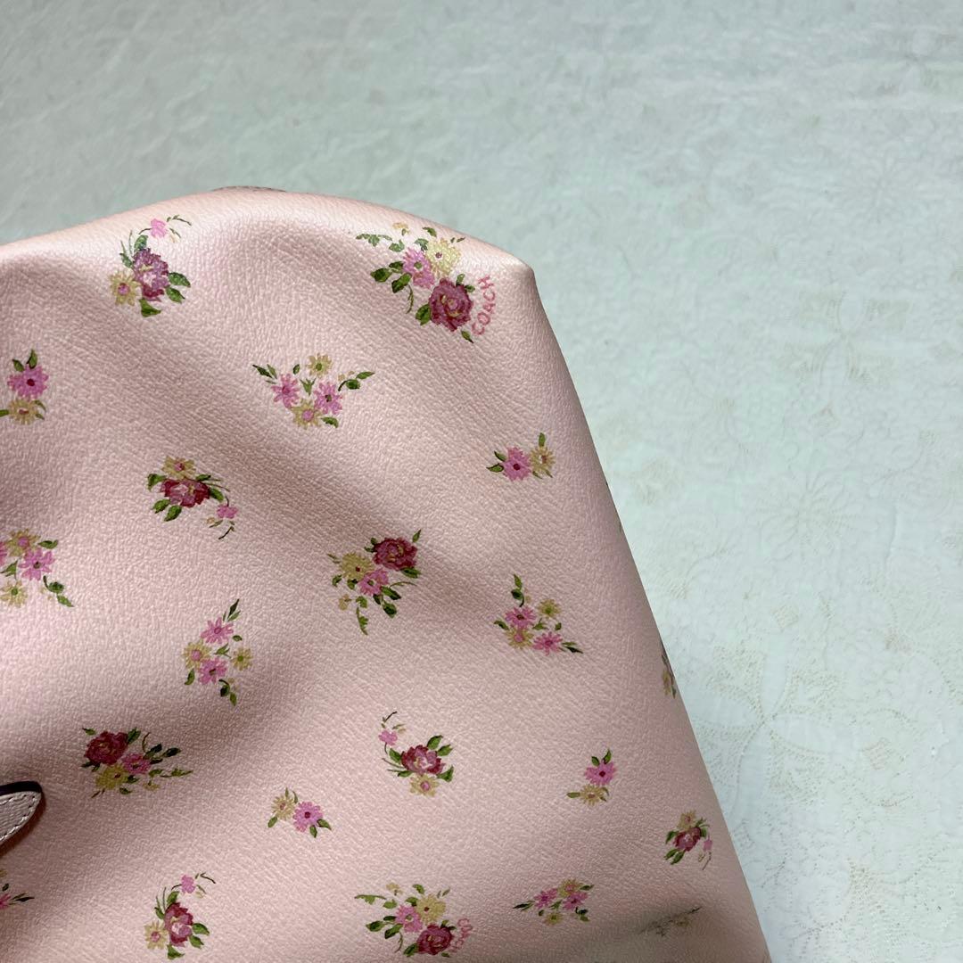 【即日発送】COACH コーチ トートバッグ 花柄 ピンク シティトート