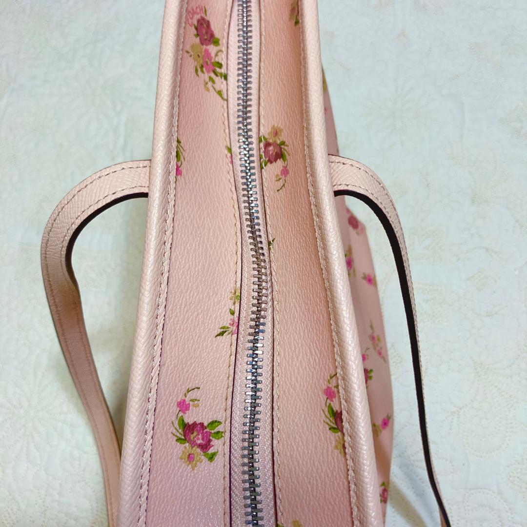 【即日発送】COACH コーチ トートバッグ 花柄 ピンク シティトート