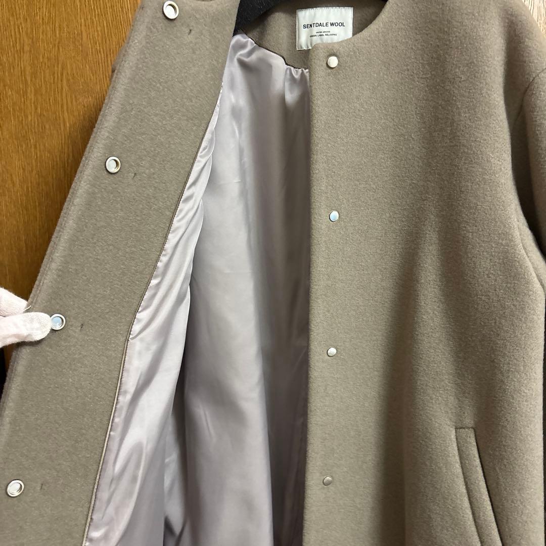 グリーンレーベルリラクシング　ノーカラー ロングコート　新品未使用　38