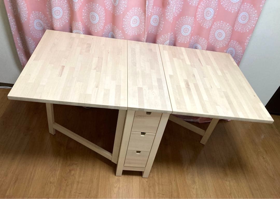 「送料込」IKEA NORDEN 折りたたみダイニングテーブル ノールデン