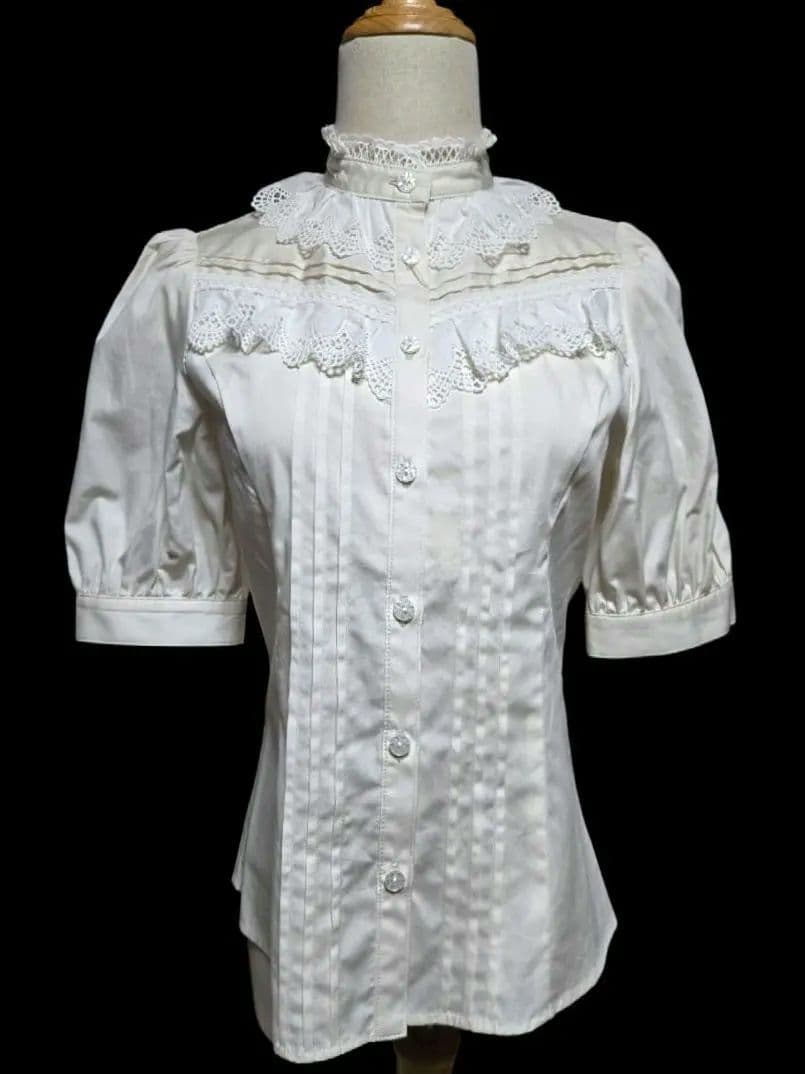 新品未使用 Victorian maiden コットンレースフリルブラウス 生成