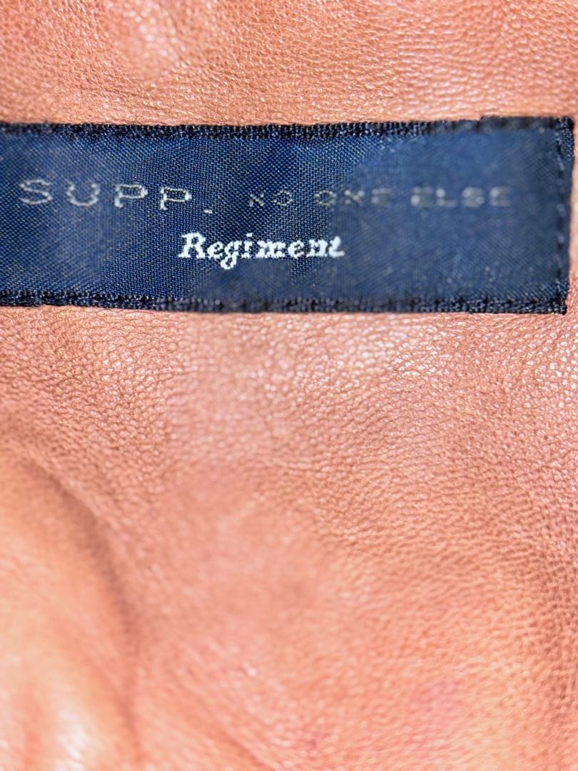 SUPP LEMENT REGIMENT ダブルライダース牛革ツイードジャケット