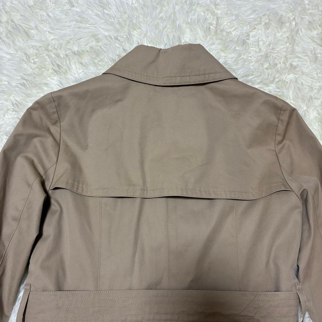 バーバリーブルーレーベル トレンチコートノバチェックベルトライナー付34Sハーフ