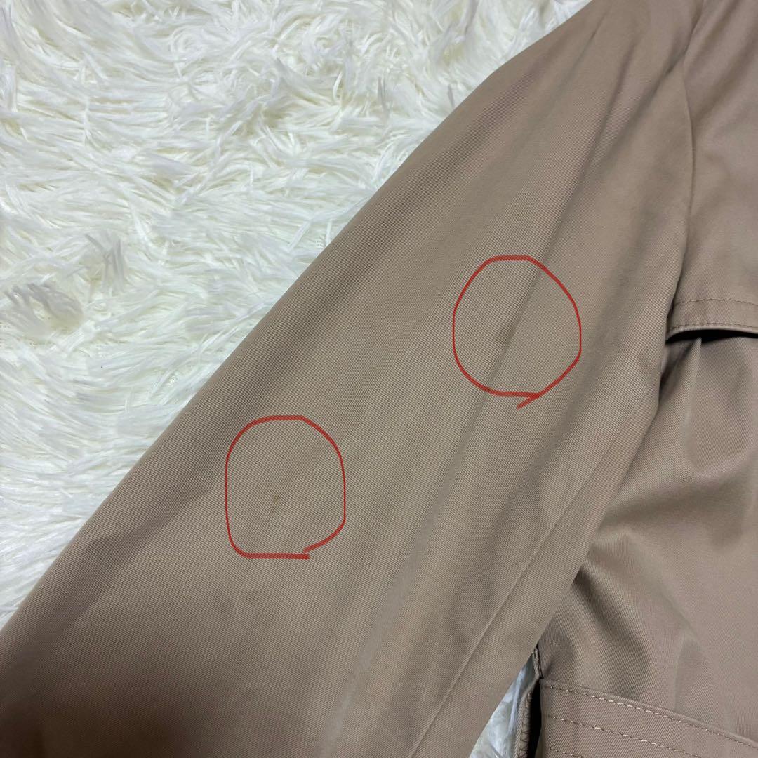 バーバリーブルーレーベル トレンチコートノバチェックベルトライナー付34Sハーフ