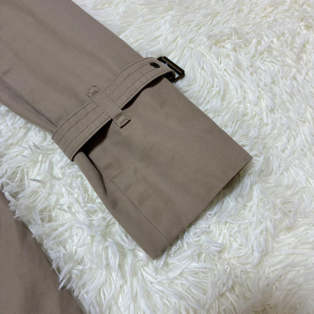 バーバリーブルーレーベル トレンチコートノバチェックベルトライナー付34Sハーフ