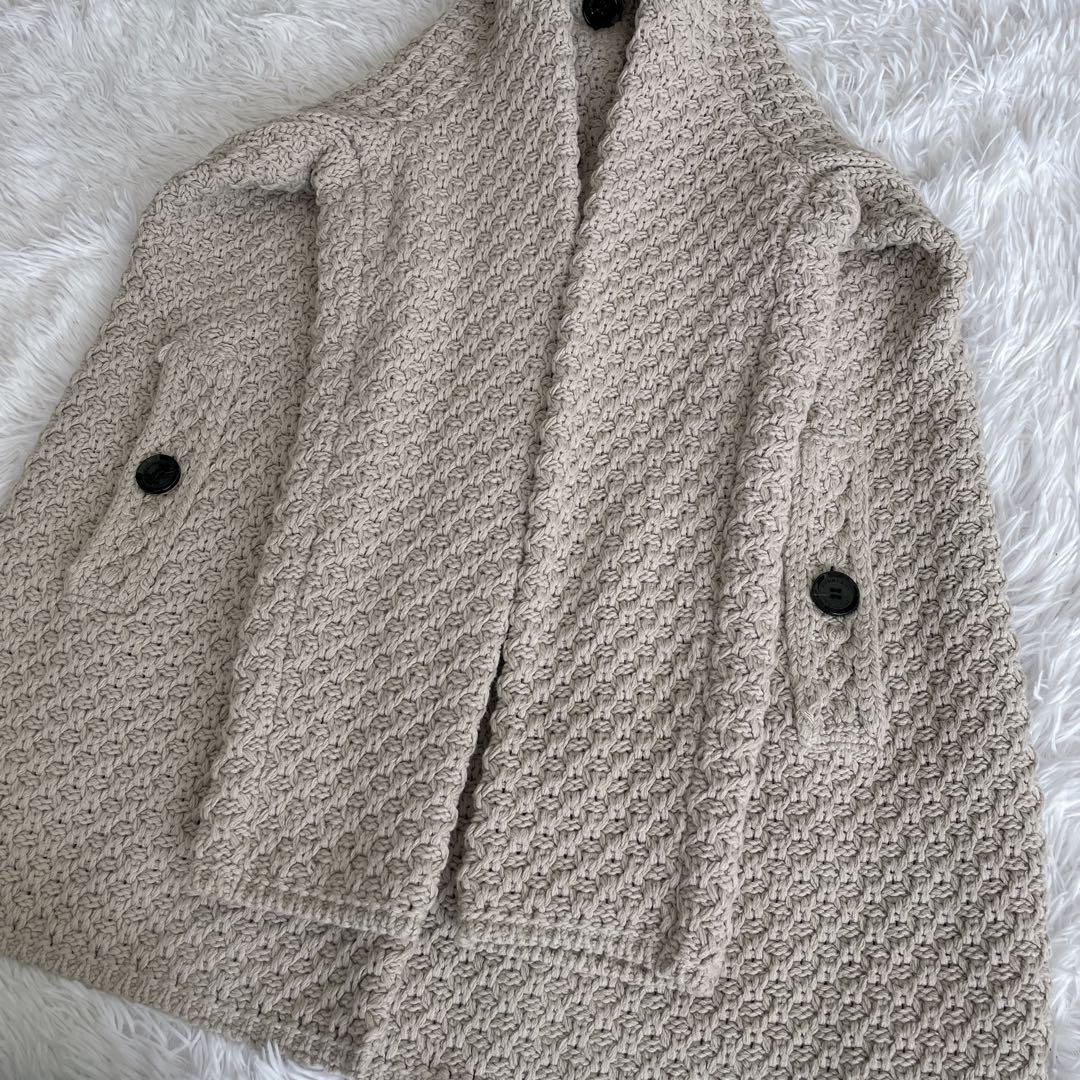 バーバリーロンドン ノバチェック ニットコート ロゴボタン