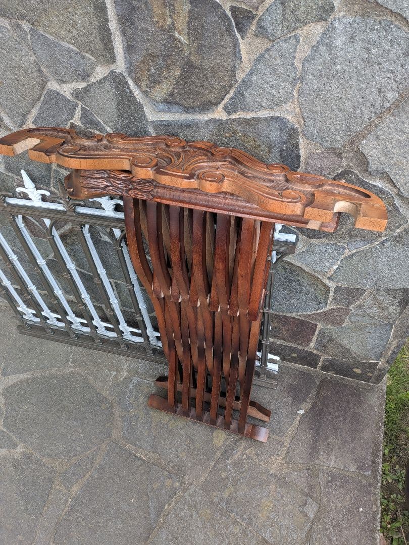 ②イタリア製　サヴォナローラチェア アンティーク家具