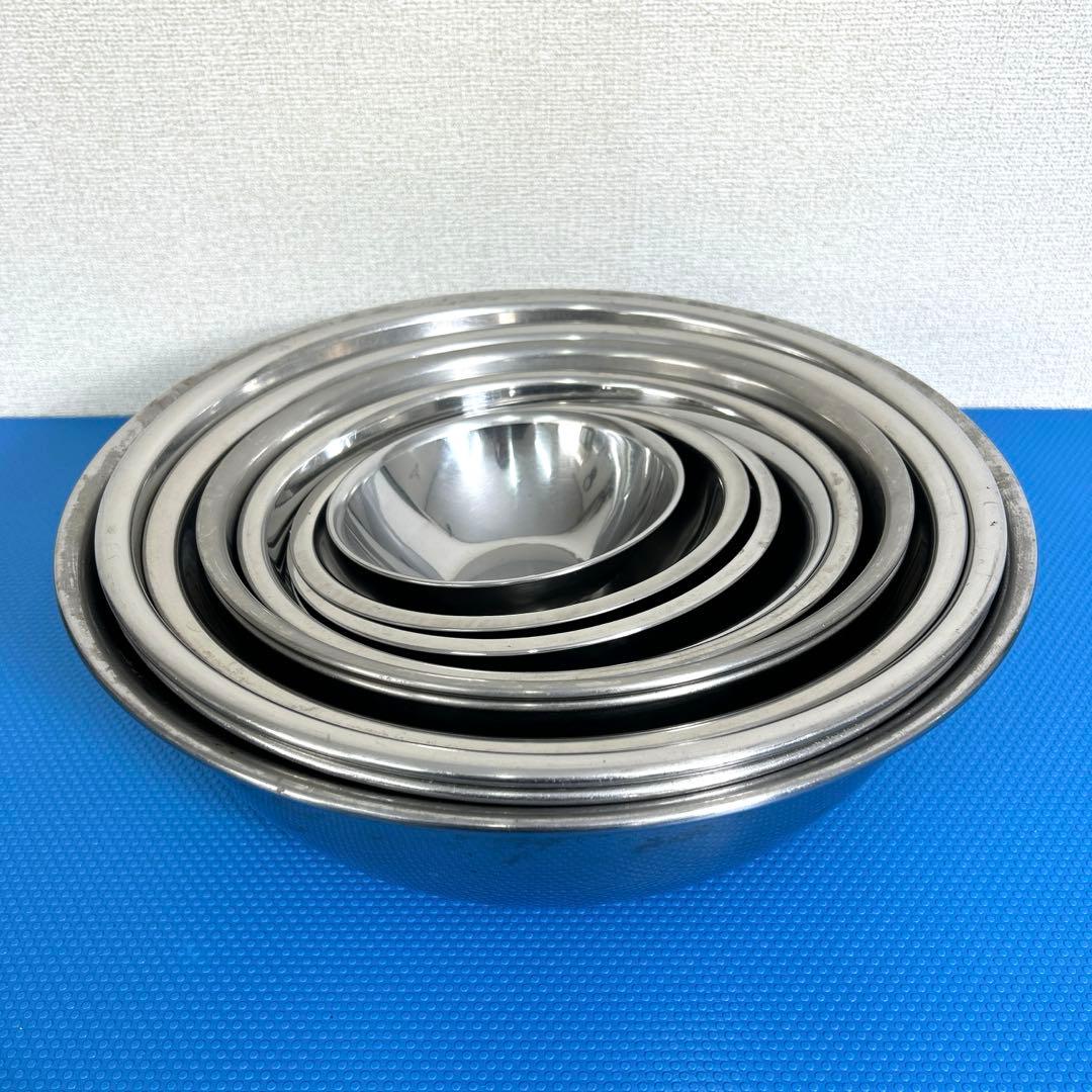 調理用ボウル11個セット　ステンレス　業務用　おまけザル1個付き