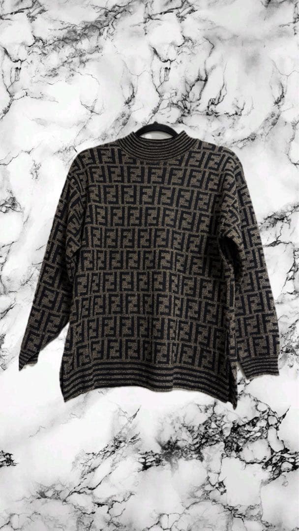【ヴィンテージ】FENDI フェンディ ズッカ柄 ニット セーター