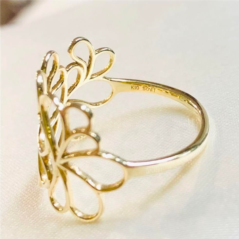 【sowi】K10 トロピカリズム 透かしデザインリング