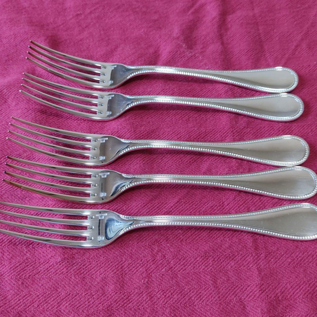 クリストフル パールシリーズ テーブルナイフ＆テーブルフォーク 5セット