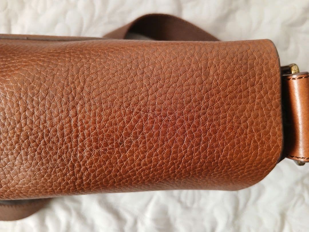 OLD GAP　牛革　ブラウン　メッセンジャー　ショルダーレザーバッグ　美品