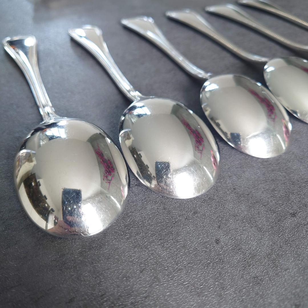 美品 クリストフル パール コンソメスプーン 6点