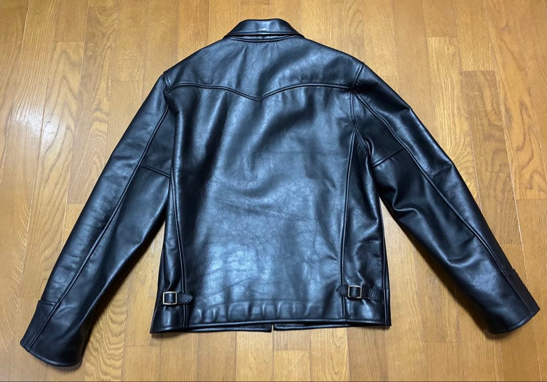 インディアンモーターサイクルライダース馬革ブラック40