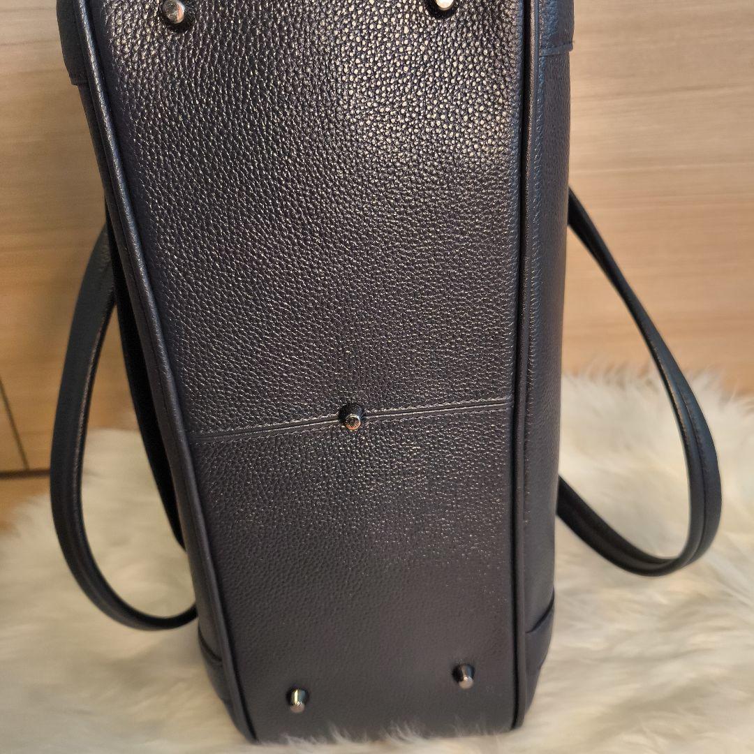 BLUE SINCERE　ビジネスバッグ　トート　レザー　紺色　A4可　肩掛け可