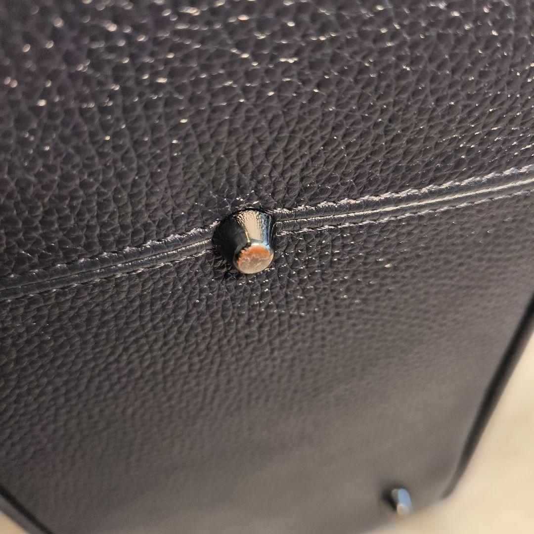 BLUE SINCERE　ビジネスバッグ　トート　レザー　紺色　A4可　肩掛け可