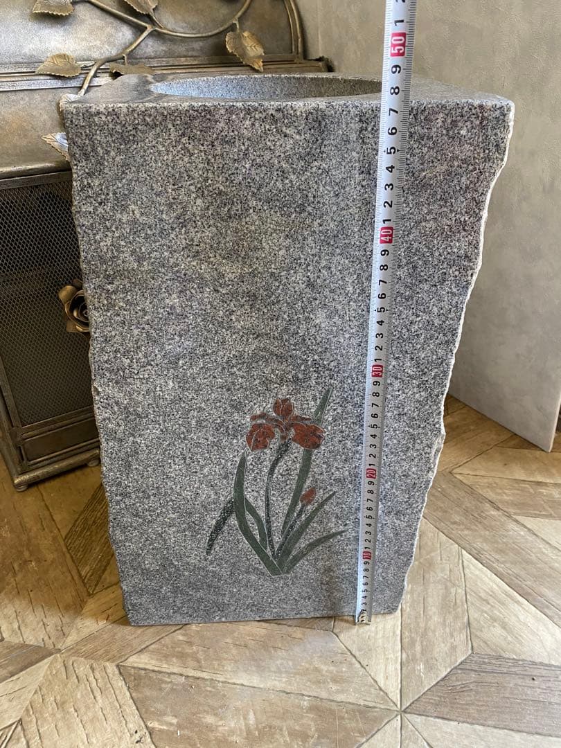 石の傘立て　御影石　石