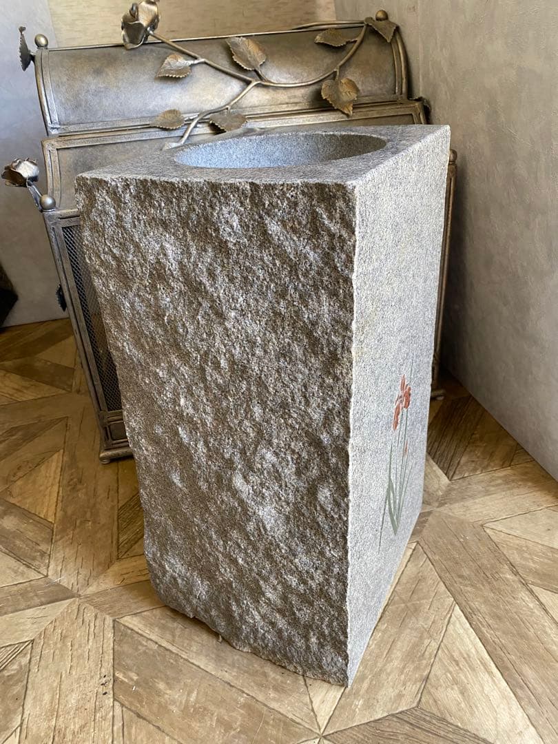 石の傘立て　御影石　石