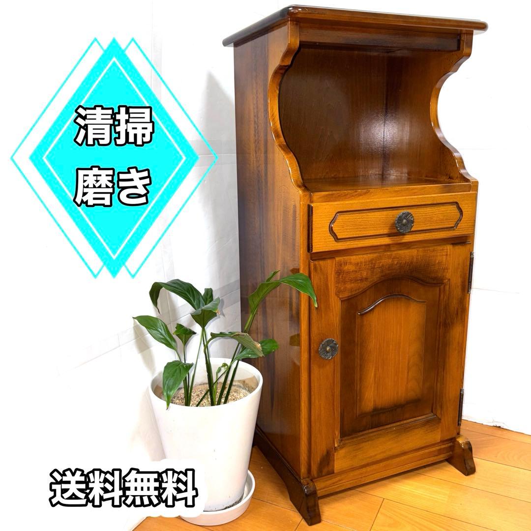 カリモク コロニアル ヴィンテージ 電話台 花台 飾台 オブジェ台