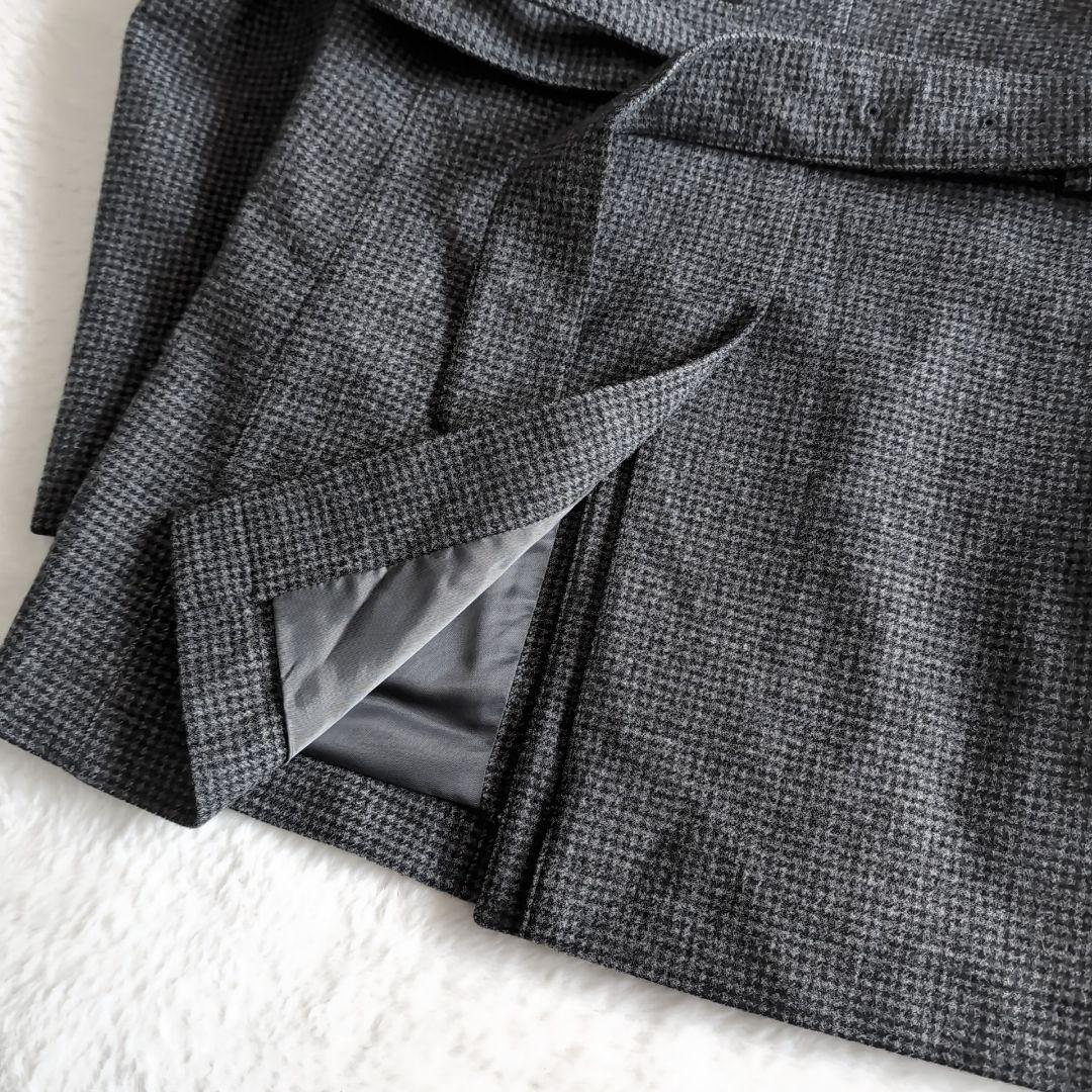 美品 シップス ロロピアーナ 防水 防風 千鳥格子 トレンチコート S グレー