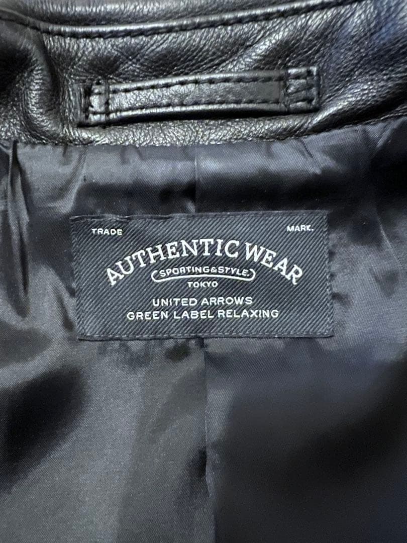 green label relaxing ダブルライダースジャケット　牛革