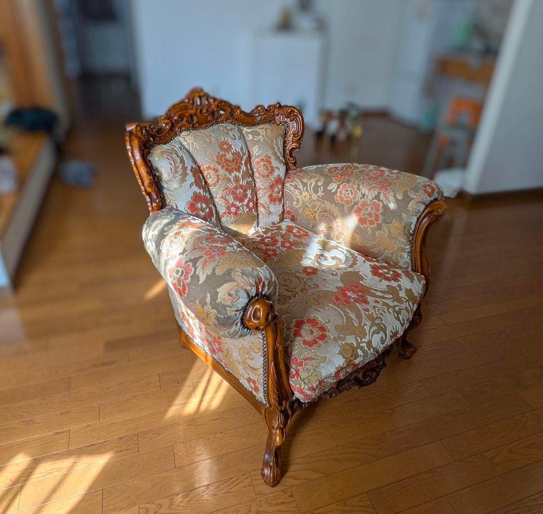 金華山織 シングル 一人掛け イタリア アンティーク 札幌 crash gate