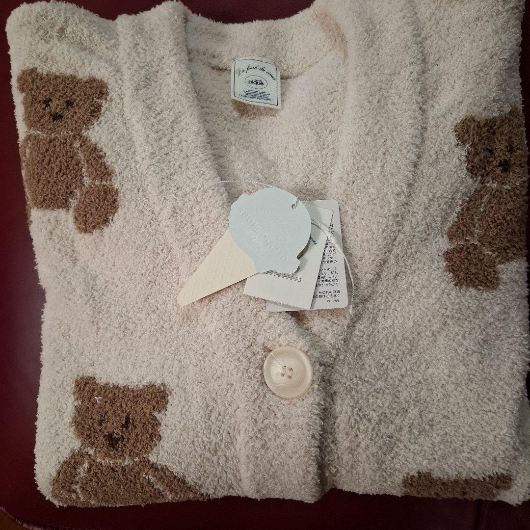 ★ジェラートピケ　ベア⋅ジャガードカーディガン★【ki】