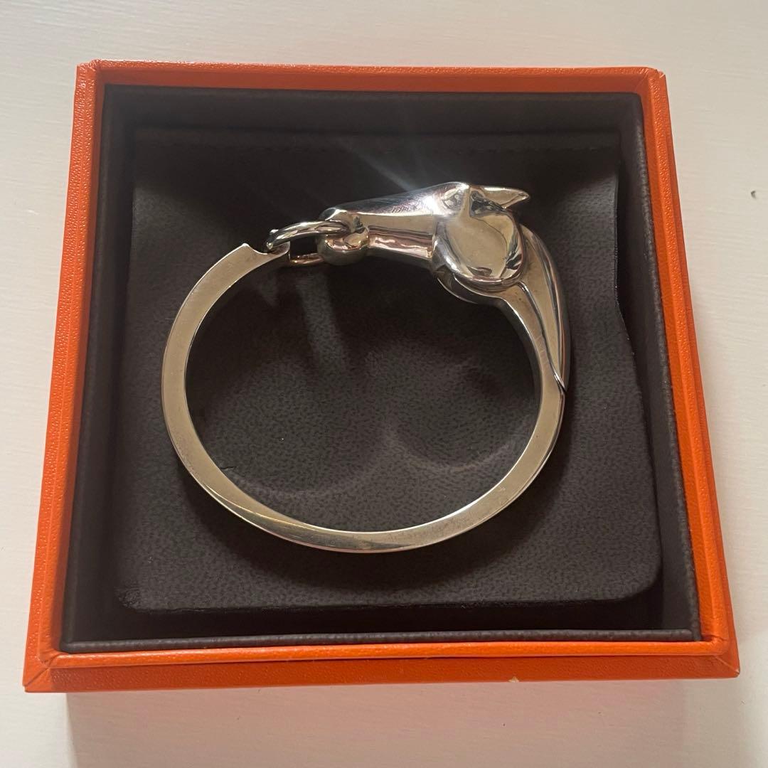 エルメス　ギャロップ　バングルLG シルバー ag925