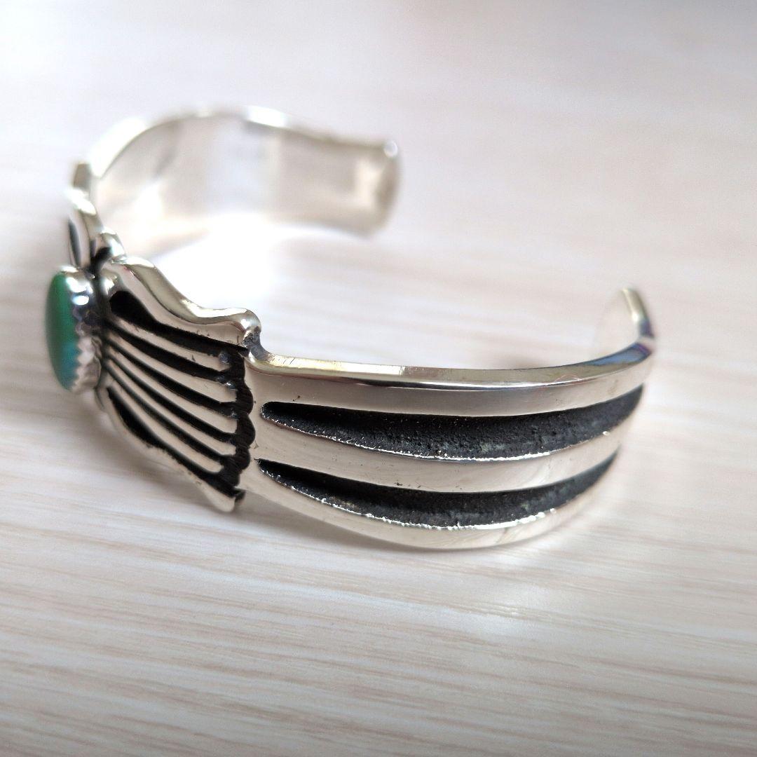 【良品】ナバホ／NAVAJO Rick Martinez バングル／ターコイズ