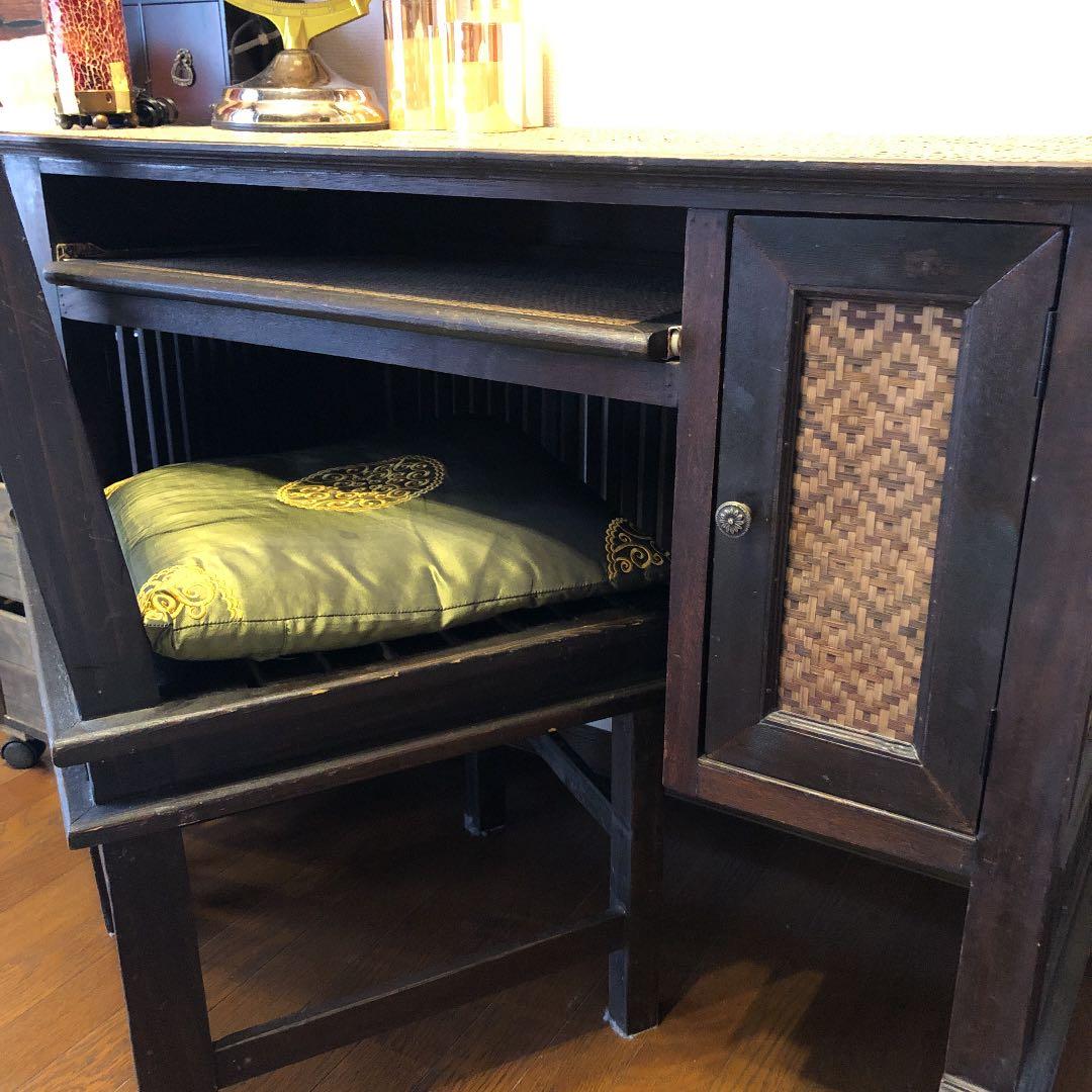 アジアン ヴィンテージ ワーク用デスク&チェア 店舗用ディスプレイにも