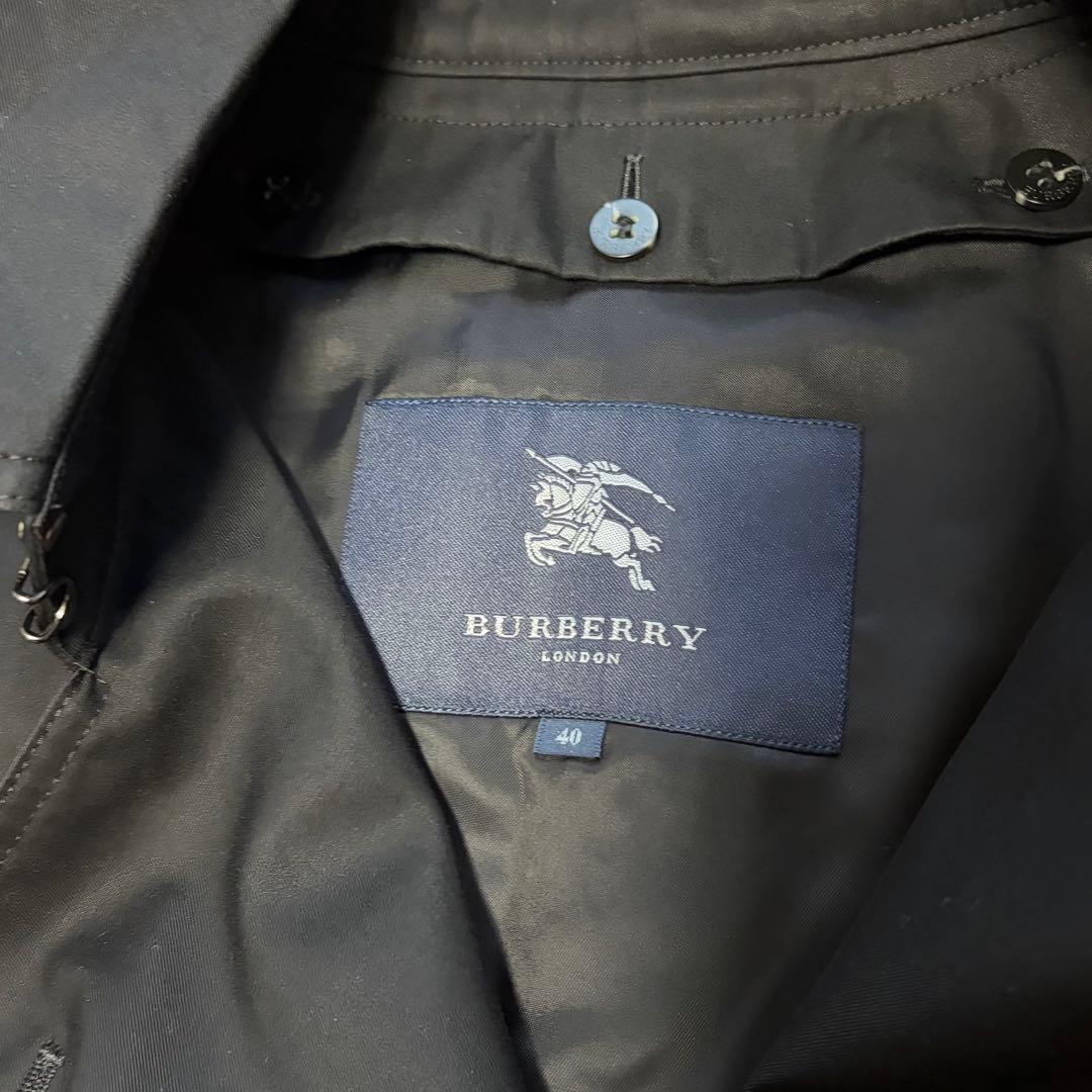 未使用級✨タグ付き✨バーバリーロンドン トレンチコート 40 黒 ノバチェック