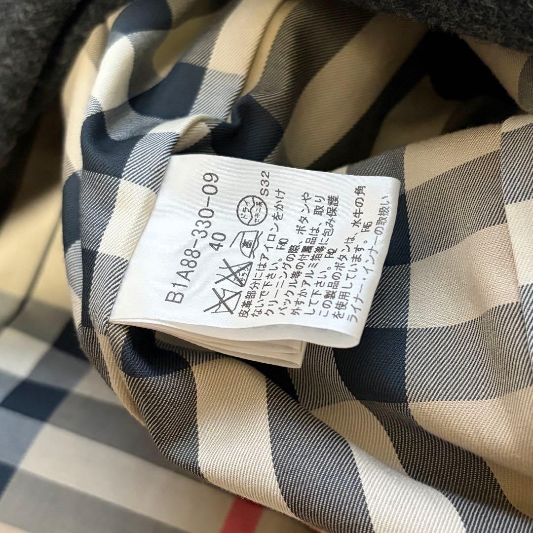 未使用級✨タグ付き✨バーバリーロンドン トレンチコート 40 黒 ノバチェック