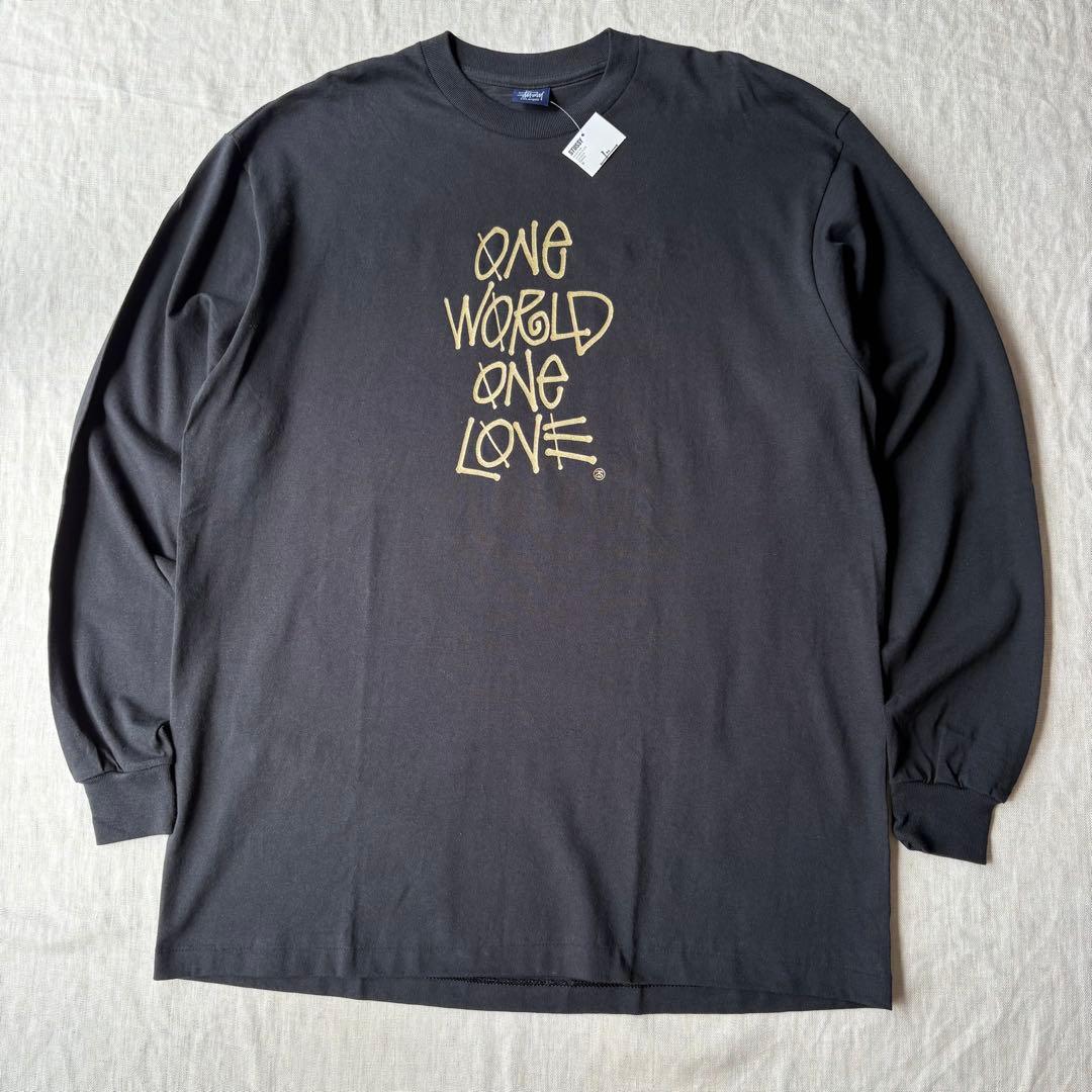 STUSSY ONE WORLD ONE LOVE ロングTシャツ 未使用
