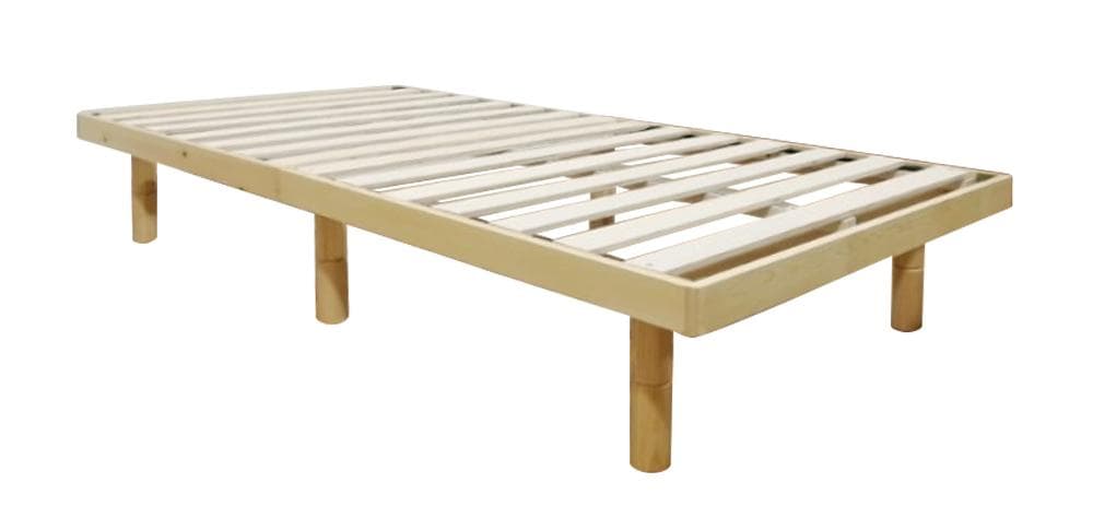お買い得品！　高さ調節可能なすのこベッド【シングル　ナチュラル　フレームのみ】