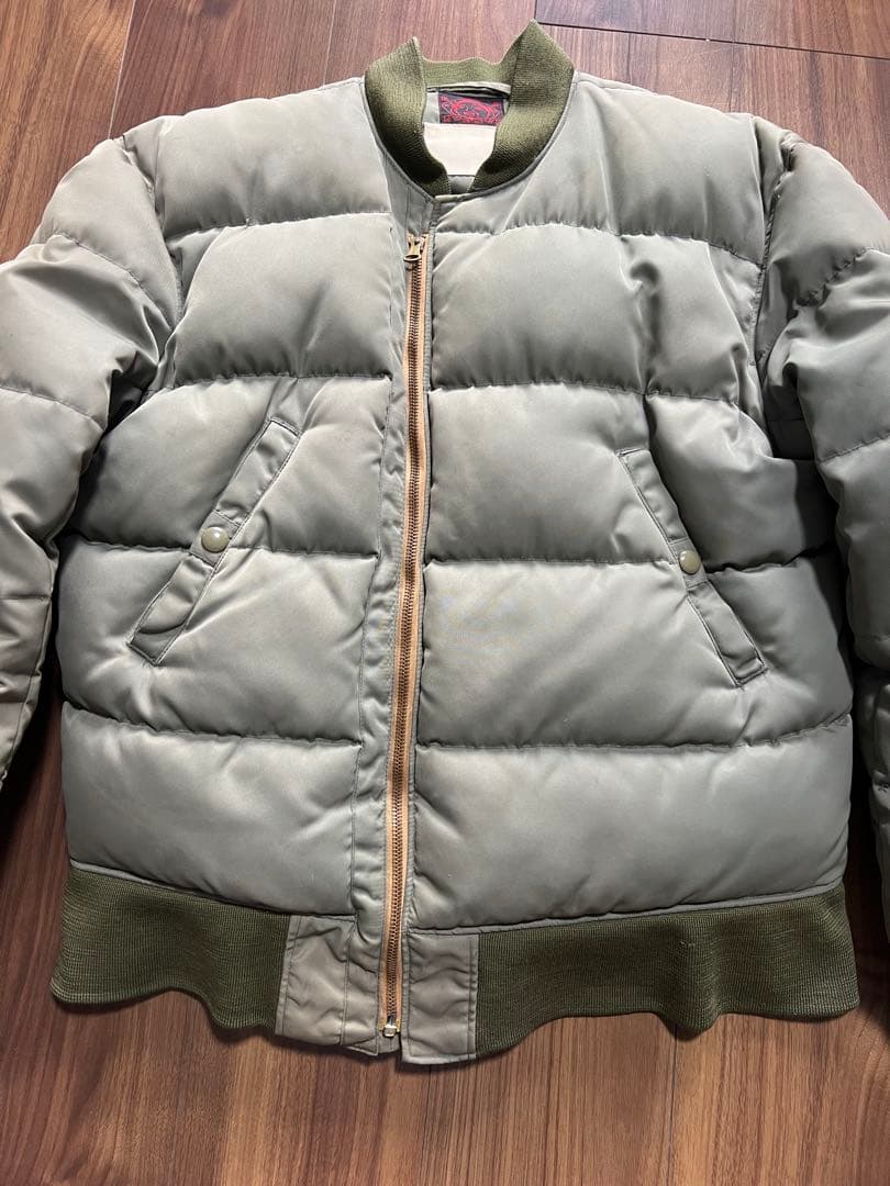 エヴィス 道楽　 オリーブグリーン MA-1ジャケット サイズ38