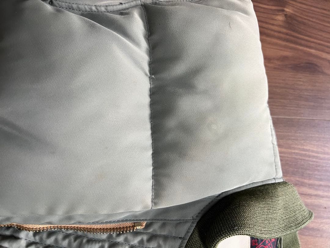 エヴィス 道楽　 オリーブグリーン MA-1ジャケット サイズ38