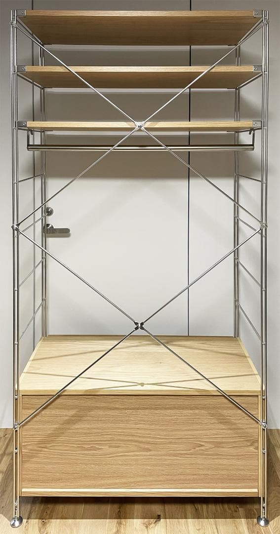 【美品】無印良品 スチールユニットシェルフ ワードローブセット