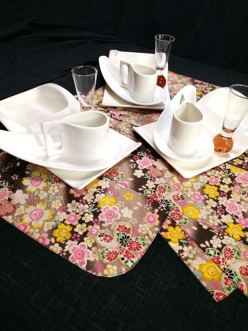 ♥豪華に高級ホテル演出⬛【オリジナルウエーブ長大皿演出セット】４種２組計６点