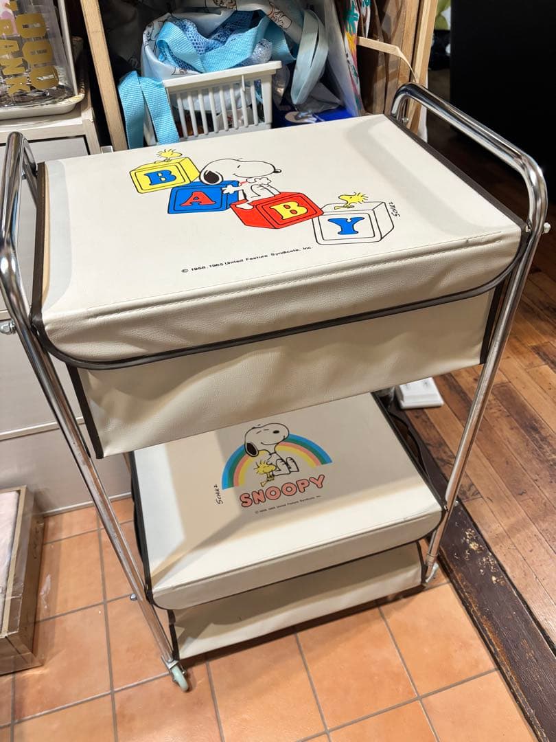 スヌーピー 2段式収納カート　ヴィンテージ　SNOOPY 当時物