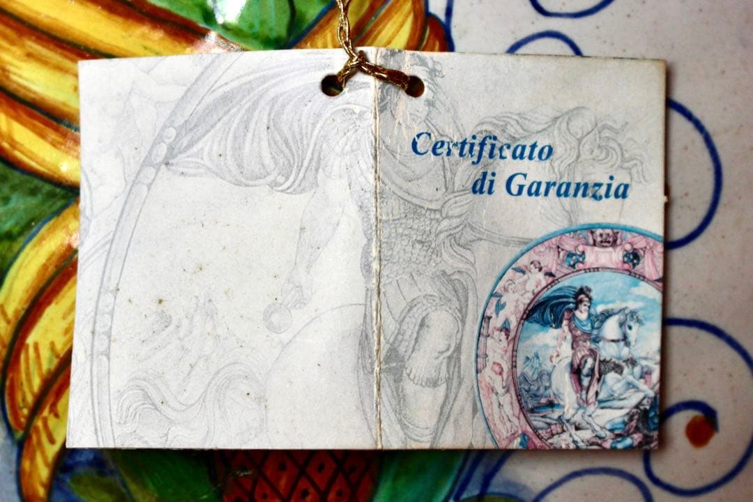 イタリア雑貨【デルータ　マヨルカ焼き　壺　花瓶】