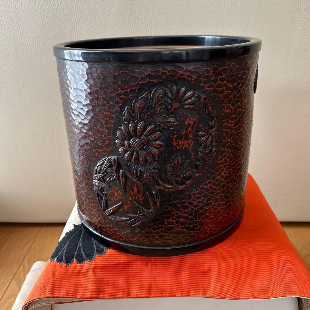 美品　アンティーク火鉢　鎌倉彫　大正時代~昭和初期