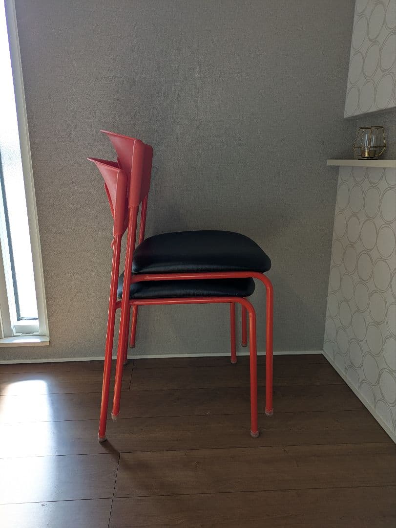 【OLD IKEA】イケア STOLJAN ストルヤン 2脚セット レッド