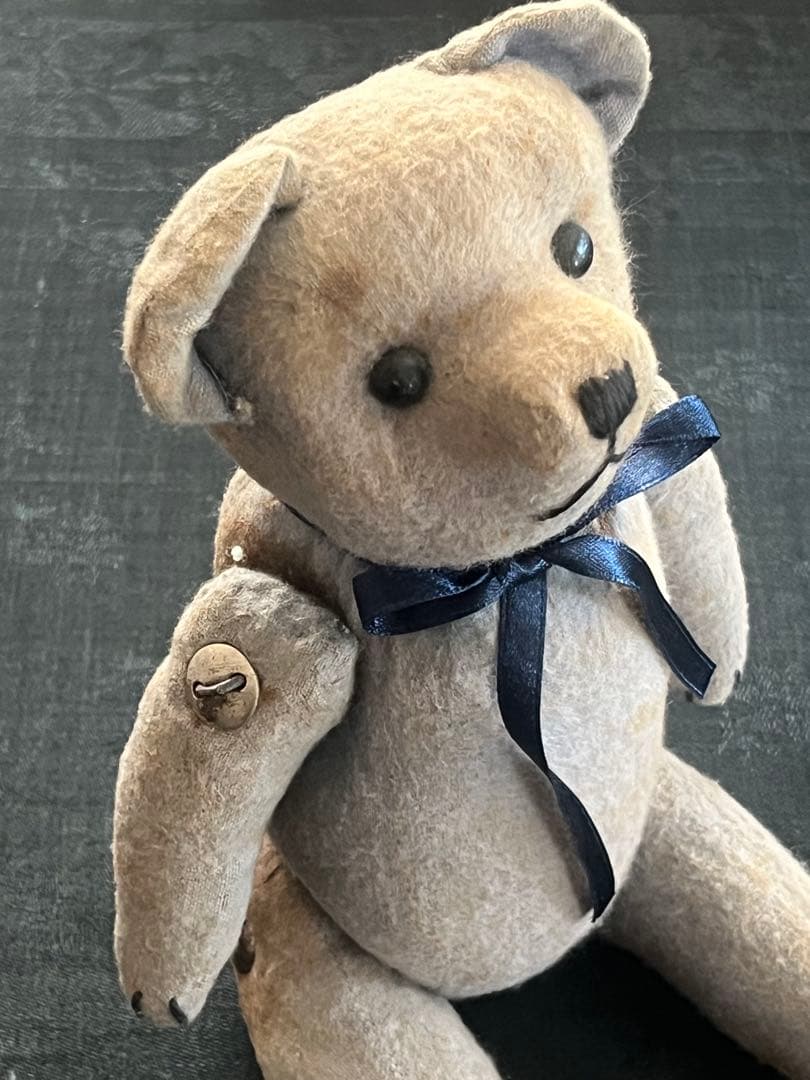 アンティークヴィンテージテディベア ぬいぐるみ陶器人形フランスレースボタンセット