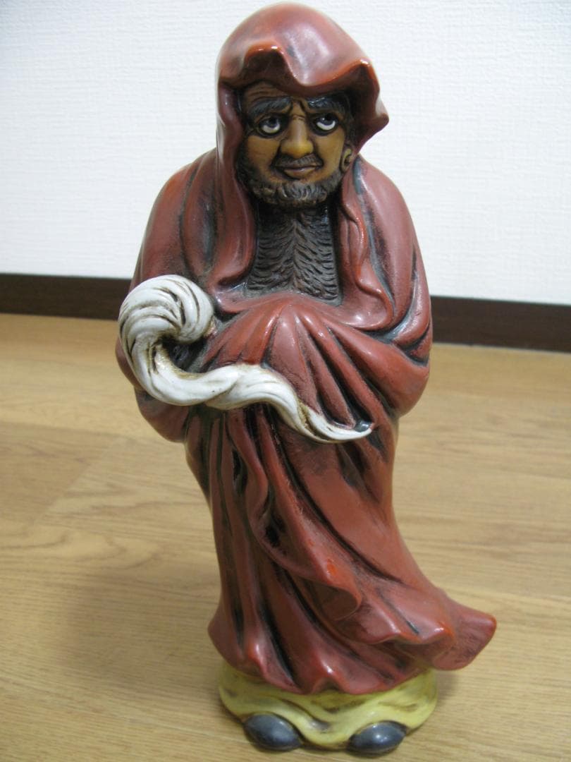 九谷焼/八幡窯/在印/達磨大師/立像/尊像/高さ約33cm 陶磁器/陶芸/ダルマ