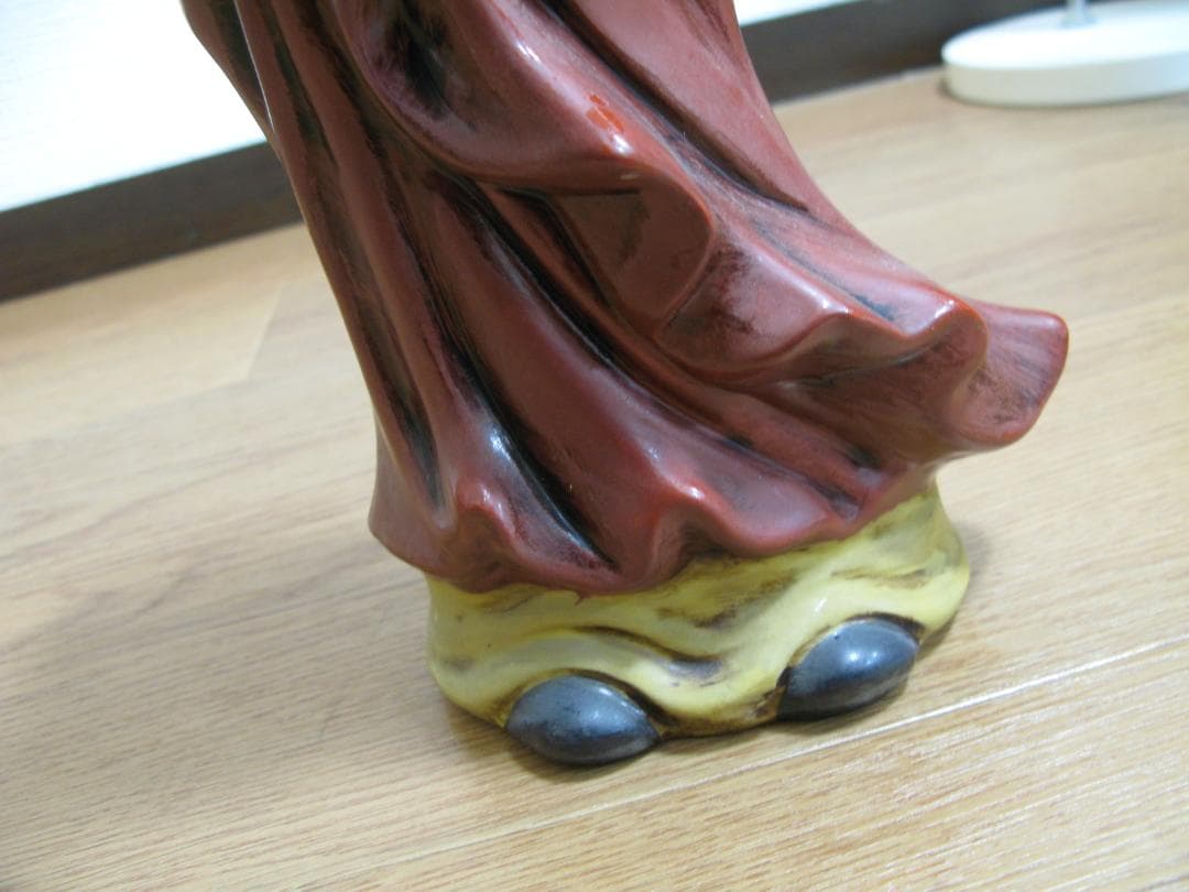 九谷焼/八幡窯/在印/達磨大師/立像/尊像/高さ約33cm 陶磁器/陶芸/ダルマ